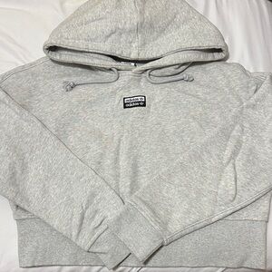 ADIDAS Grey Cropped Hoodie (size S)